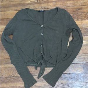 Green Crop Top, size: S